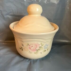 Pfaltzgraff Sugar Bowl & Lid Tea Rose  Rarer Size 4 7/8